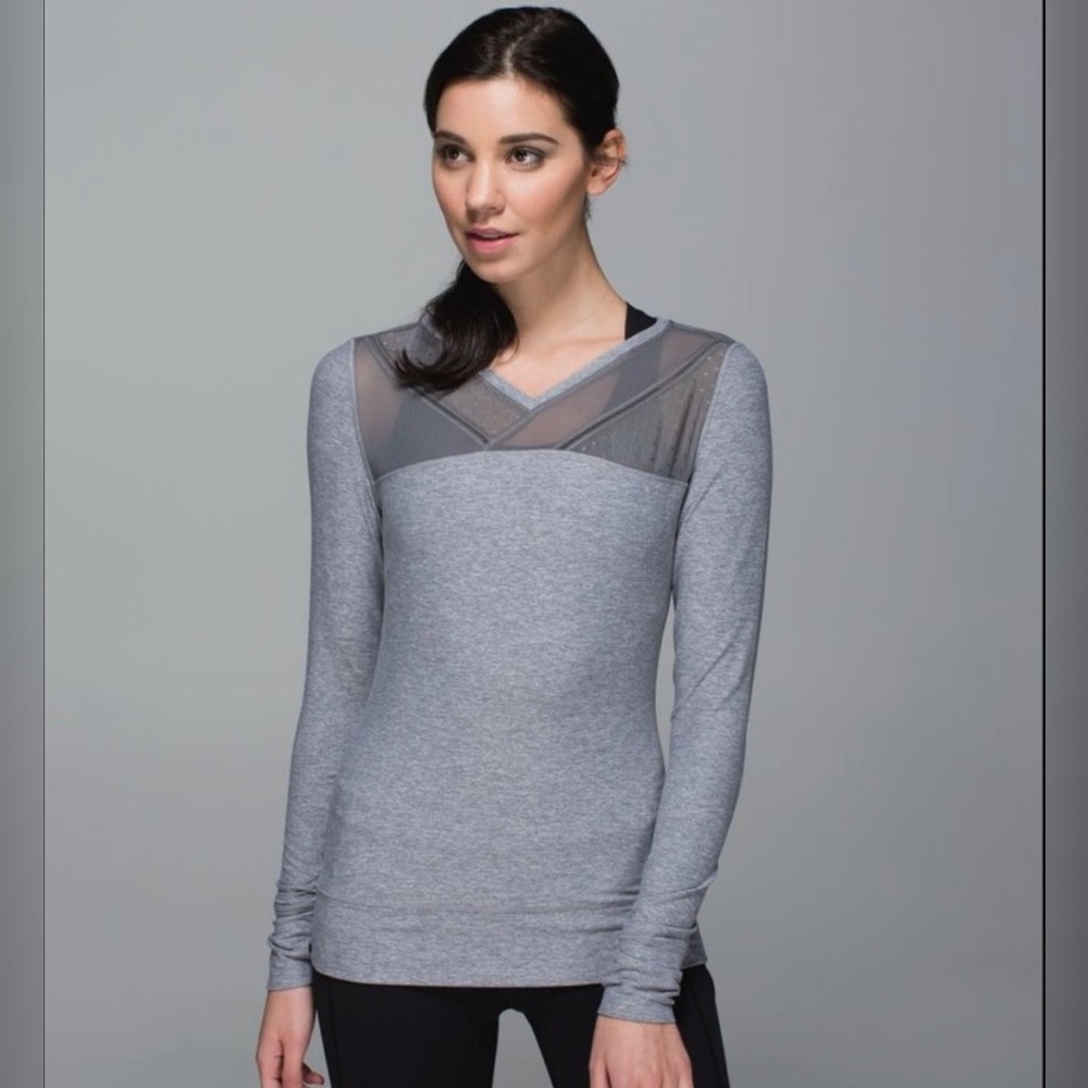 Lululemon Just Breathe Gray Long Sleeve Tee